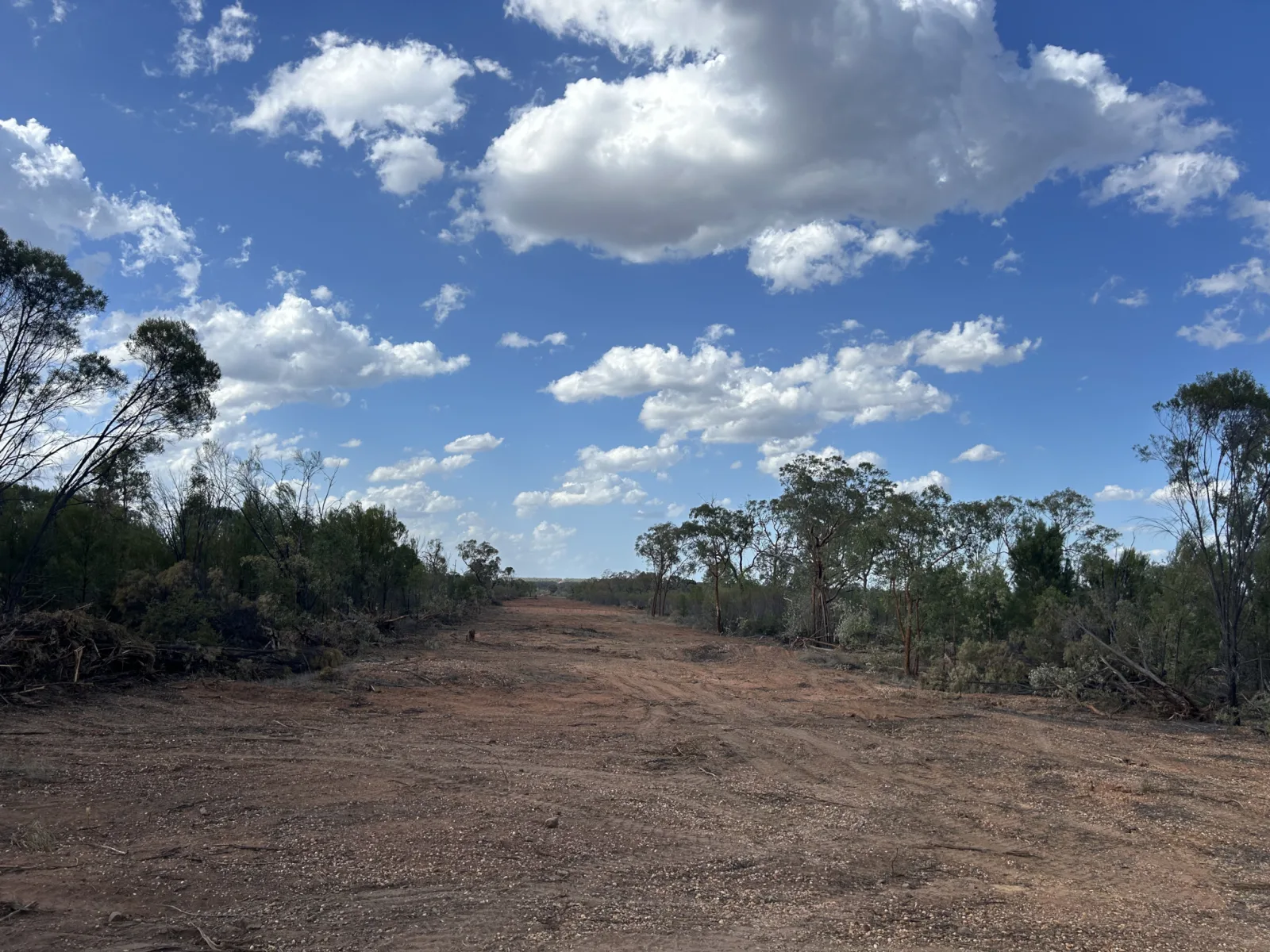 Earthmoving site work in progress on a Central Queensland property